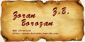 Zoran Borozan vizit kartica